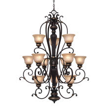 Golden 6029-363 EB - 3 Tier - 12 Light Chandelier